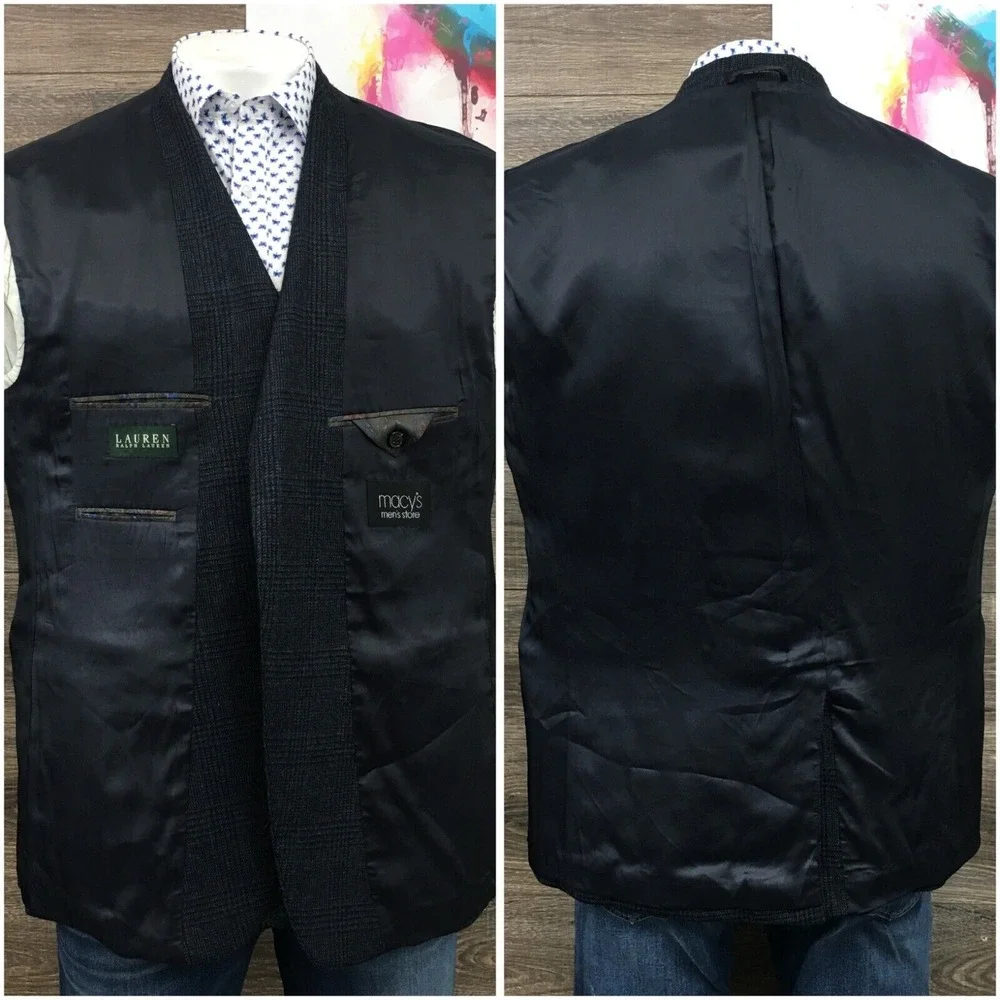 RALPH LAUREN Mens Blazer Sport‎ Coat Casual Jacket Size 46R Two Button Wool Suit